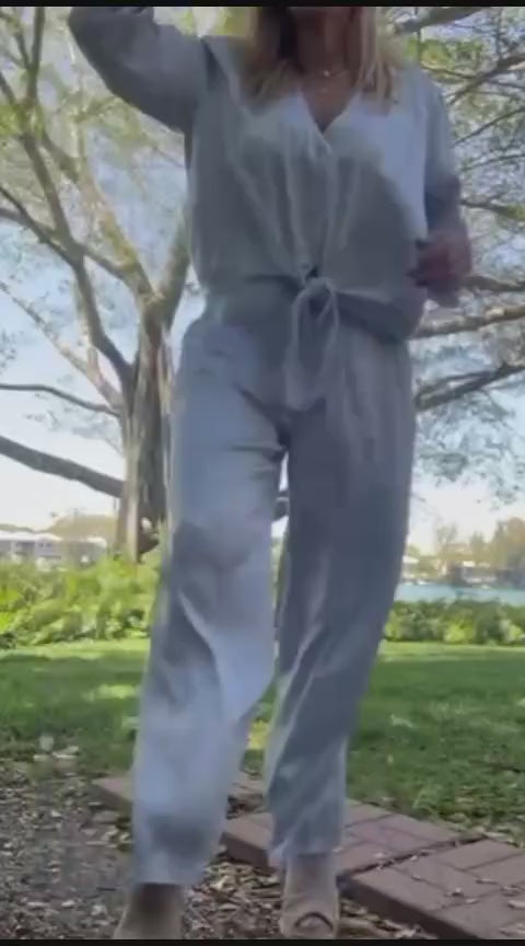 Emmy Long Sleeve ShirtKnot With Pants